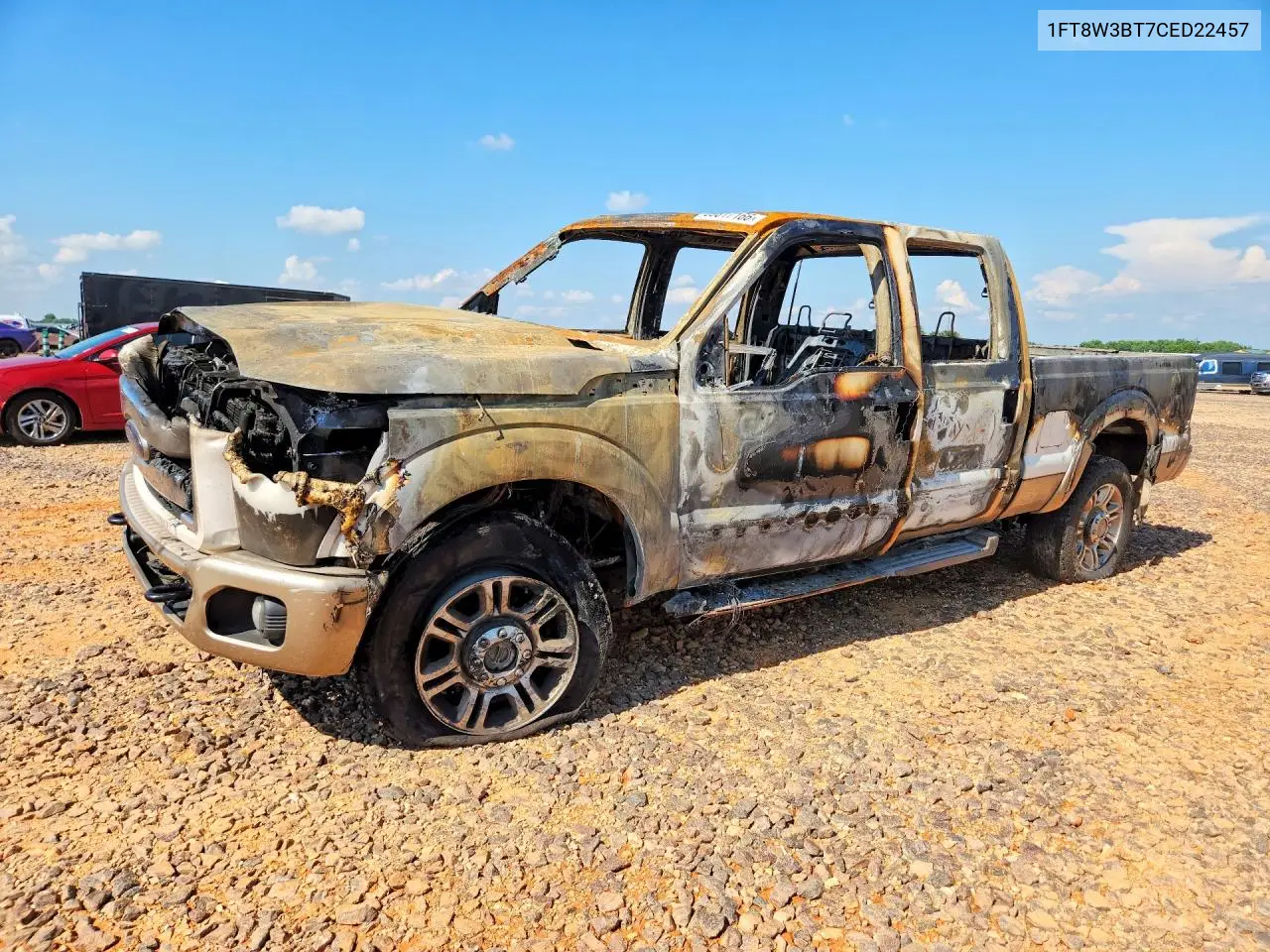2012 Ford F350 Super Duty VIN: 1FT8W3BT7CED22457 Lot: 59817166
