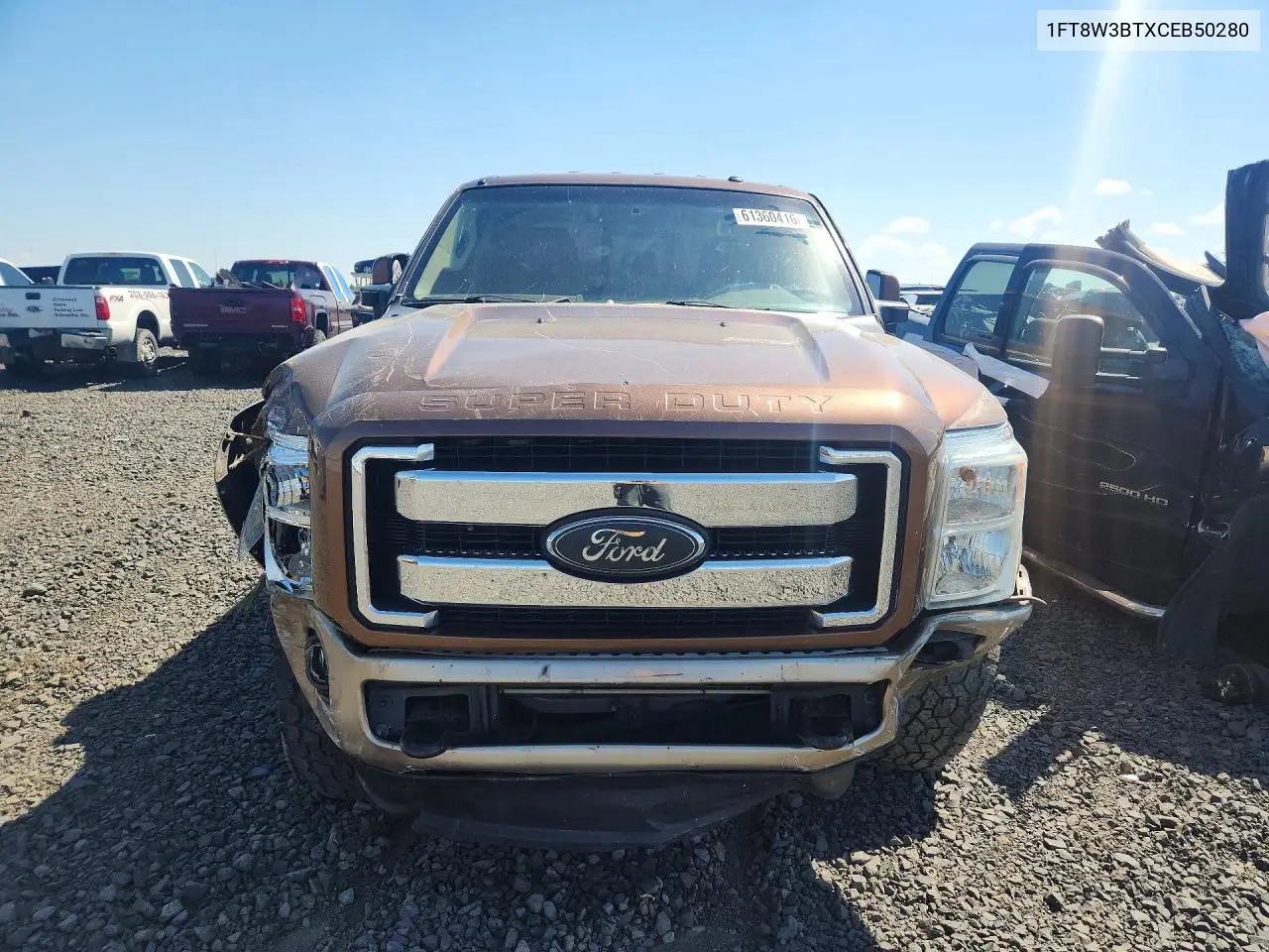 2012 Ford F350 Super Duty VIN: 1FT8W3BTXCEB50280 Lot: 61360416