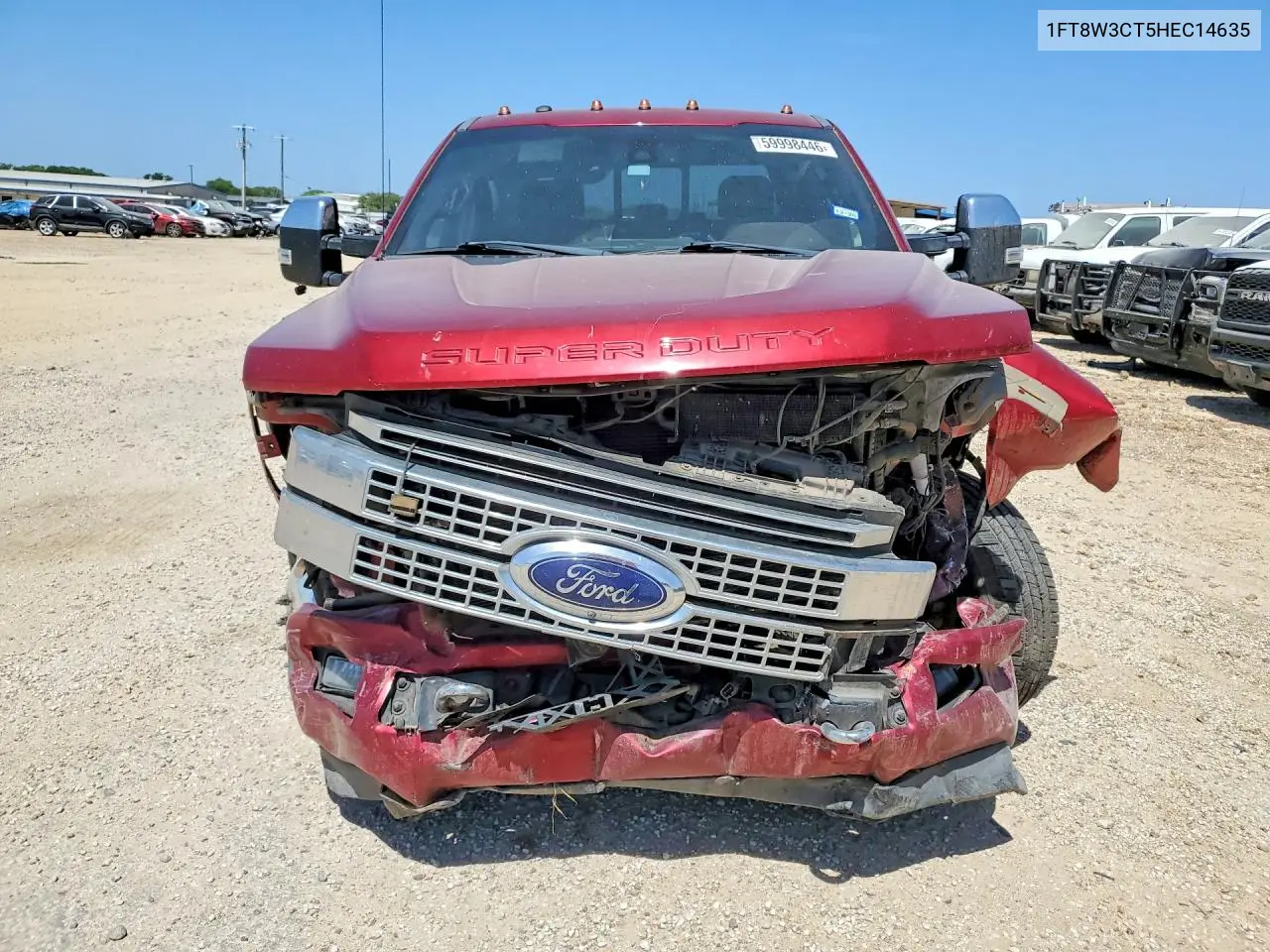 2017 Ford F350 Super Duty VIN: 1FT8W3CT5HEC14635 Lot: 59998446