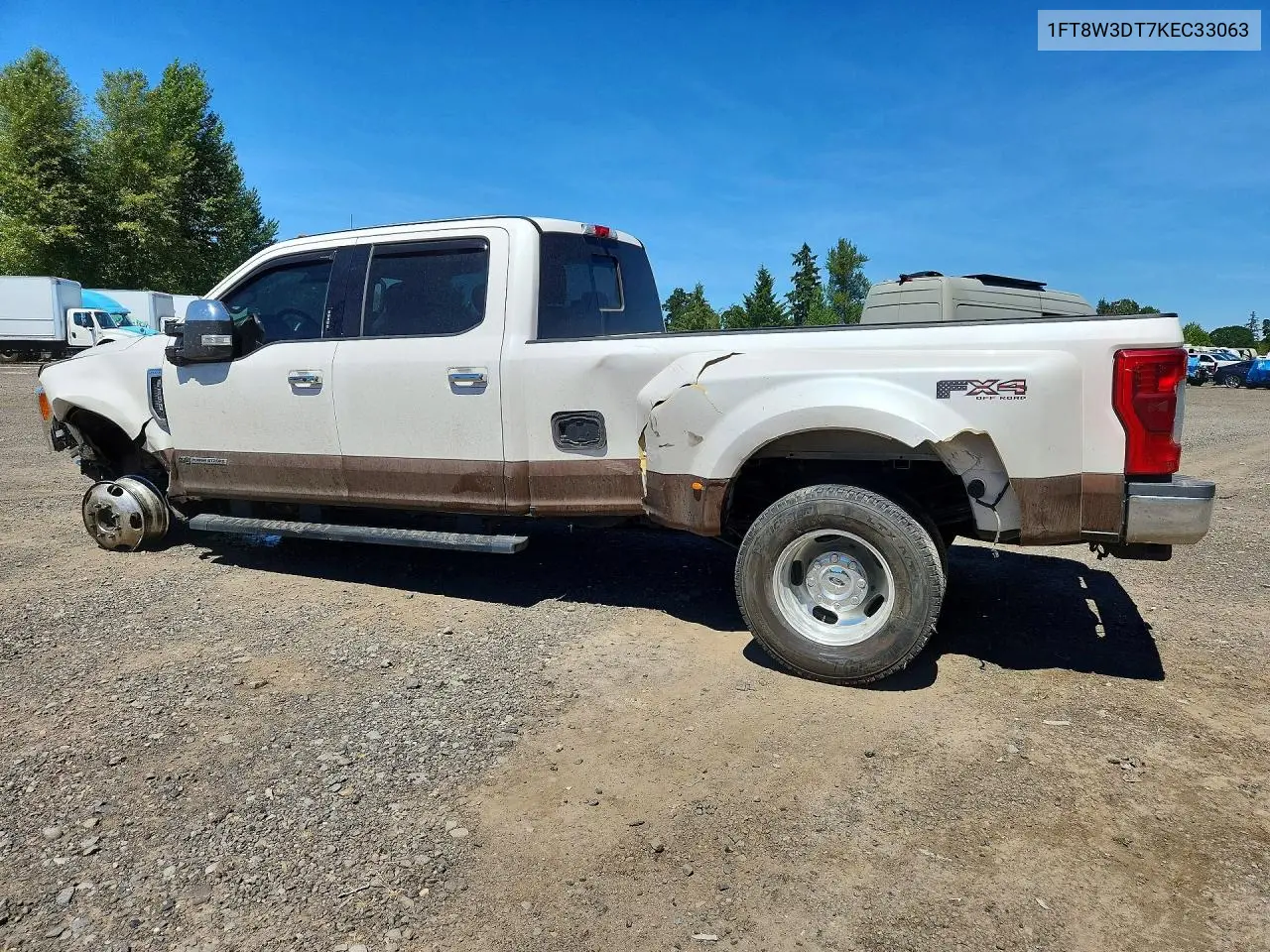 2019 Ford F350 Super Duty VIN: 1FT8W3DT7KEC33063 Lot: 57154536