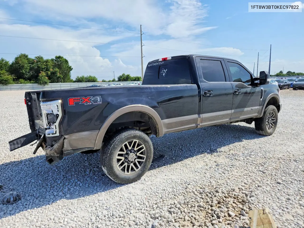 2019 Ford F350 Super Duty VIN: 1FT8W3BT0KEC97822 Lot: 60059376