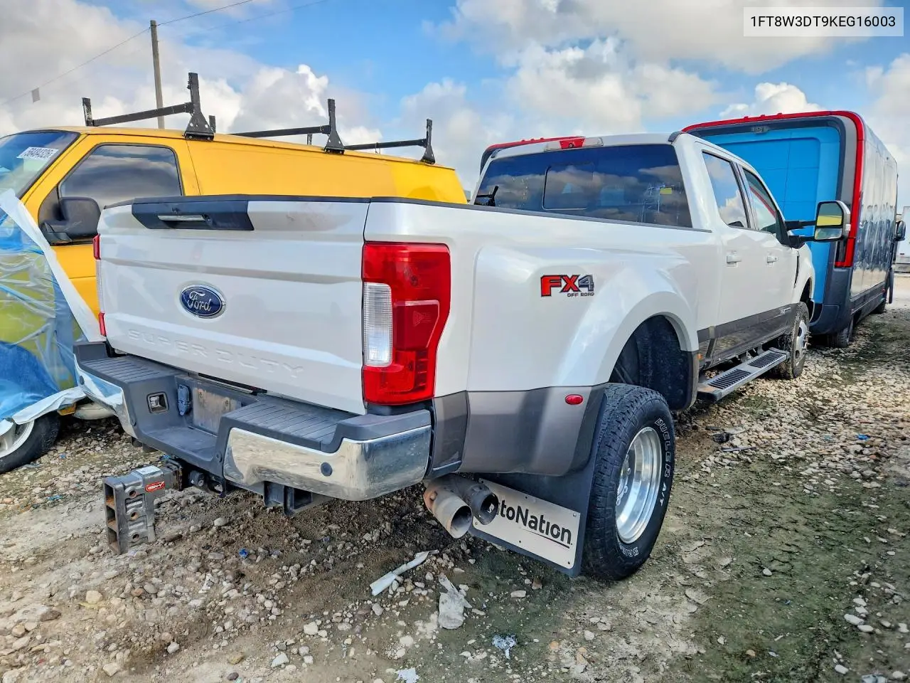 2019 Ford F350 Lariat VIN: 1FT8W3DT9KEG16003 Lot: 60280746