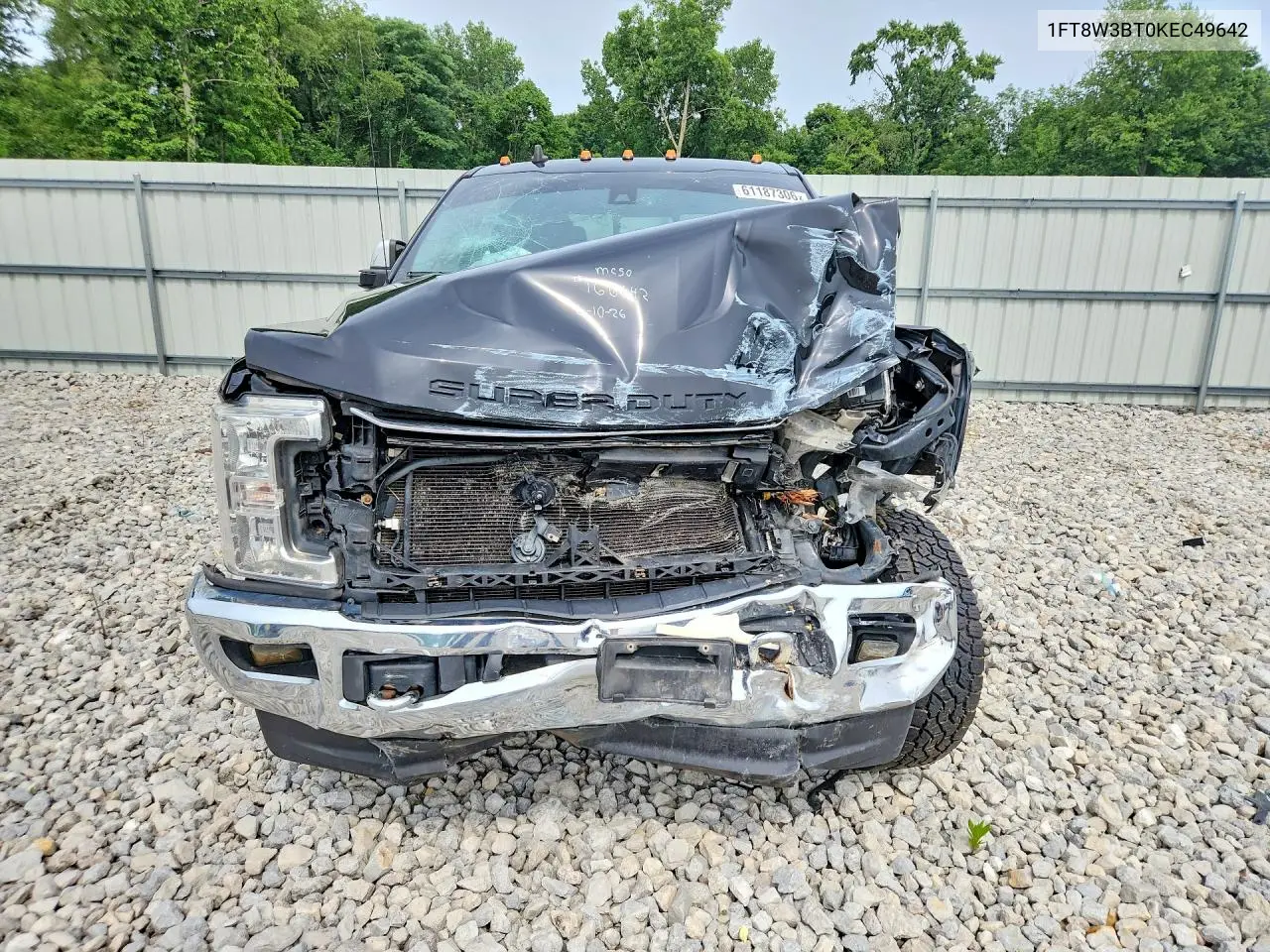 2019 Ford F350 Super Duty VIN: 1FT8W3BT0KEC49642 Lot: 61187306
