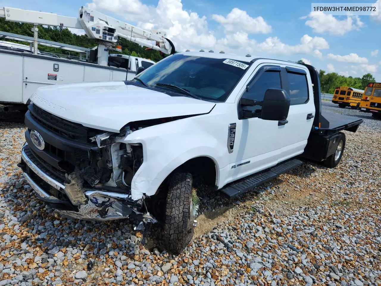 2021 Ford F350 Super Duty VIN: 1FD8W3HT4MED98772 Lot: 58971506