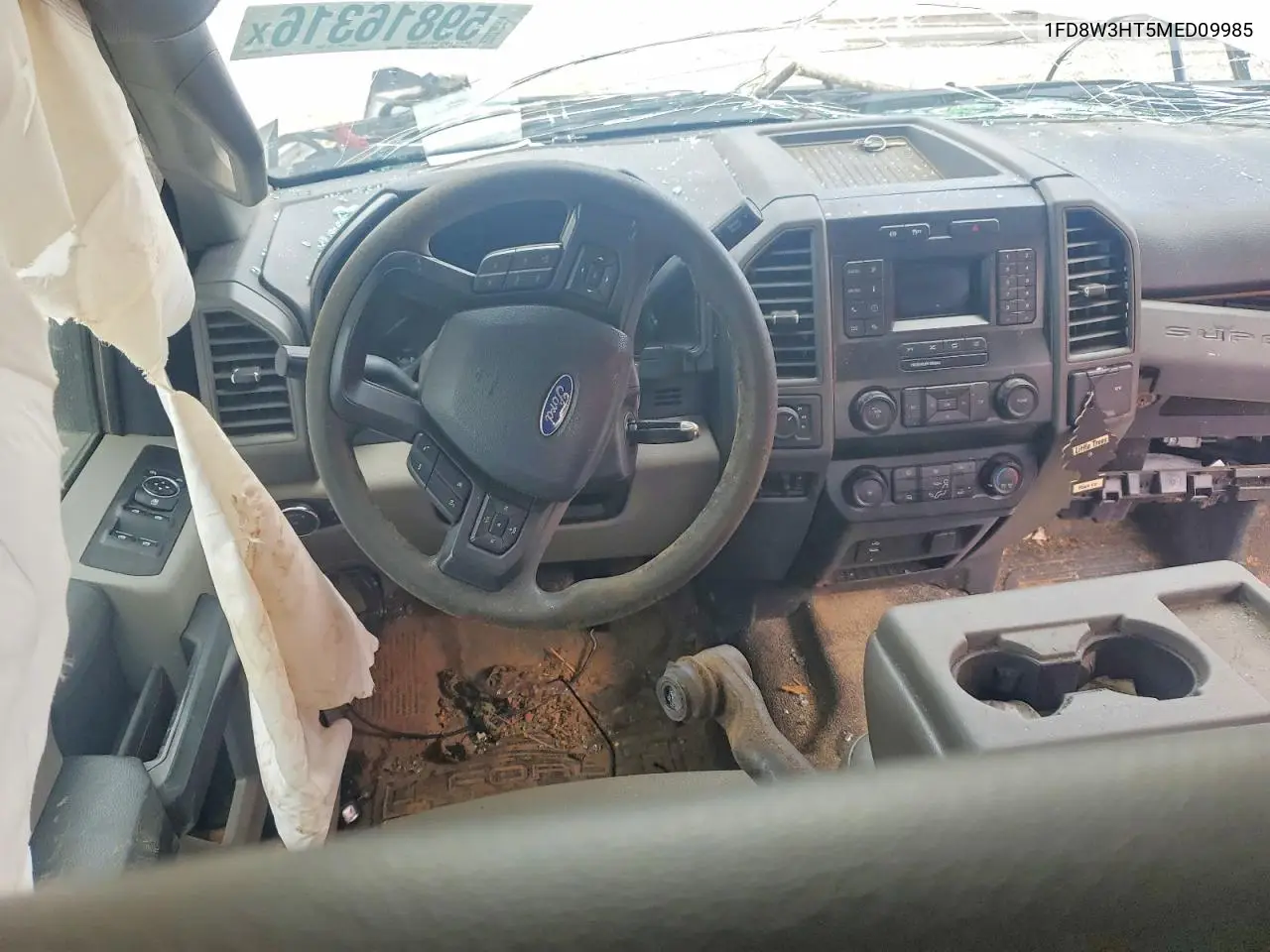 2021 Ford F350 Super Duty VIN: 1FD8W3HT5MED09985 Lot: 59816316