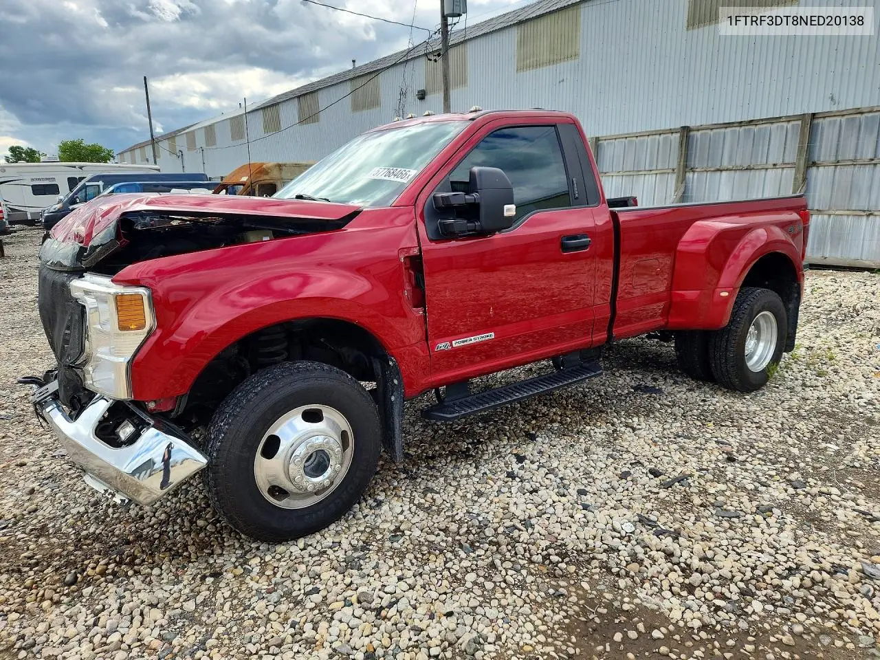 2022 Ford F350 Super Duty VIN: 1FTRF3DT8NED20138 Lot: 57768466
