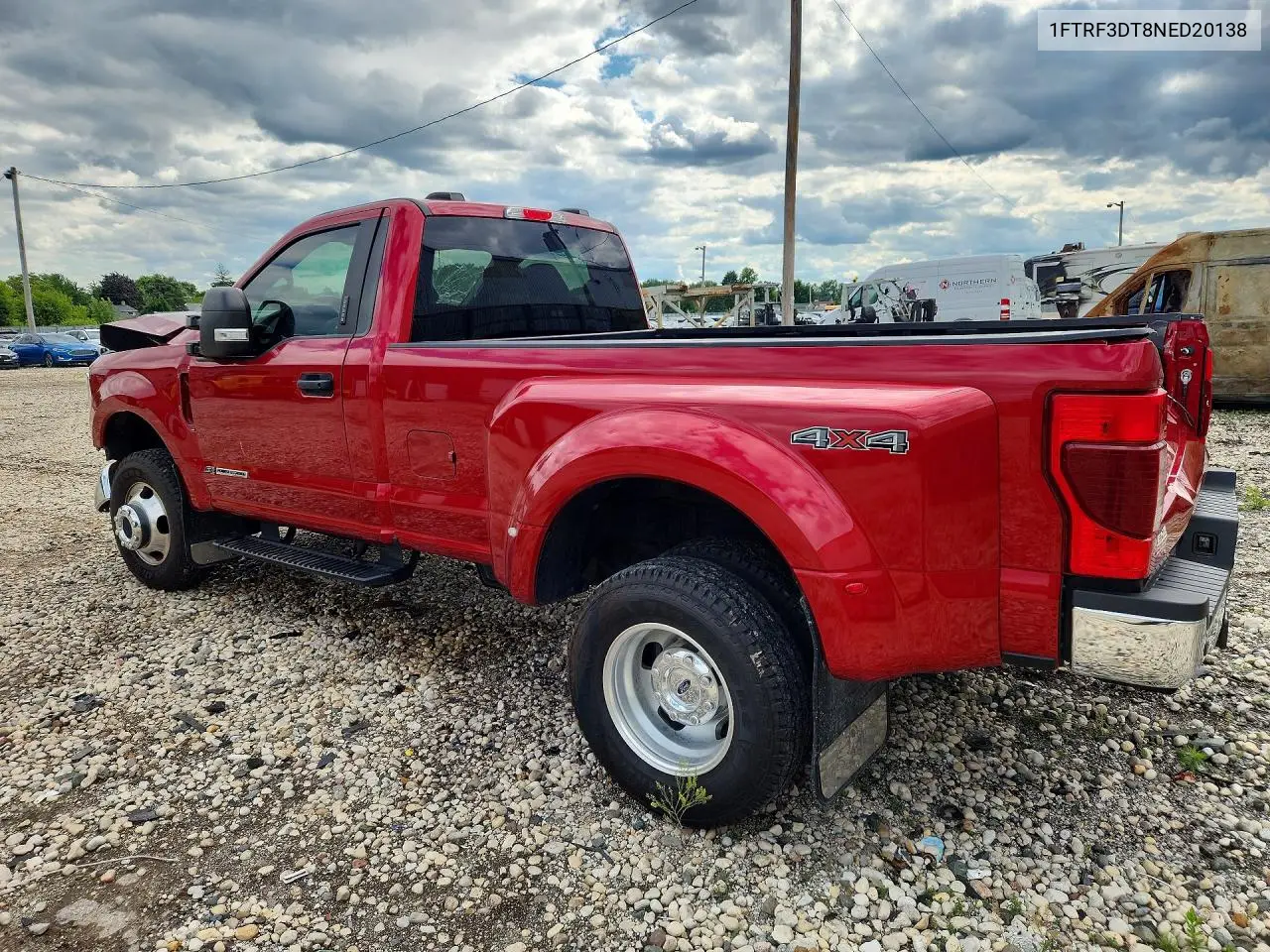 2022 Ford F350 Super Duty VIN: 1FTRF3DT8NED20138 Lot: 57768466