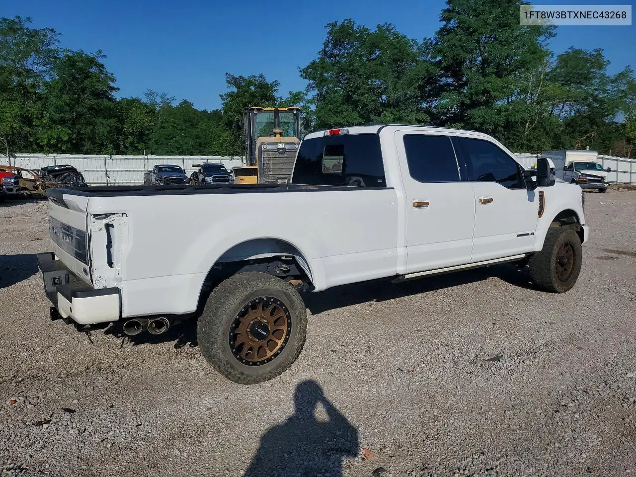 2022 Ford F350 Super Duty VIN: 1FT8W3BTXNEC43268 Lot: 59153426
