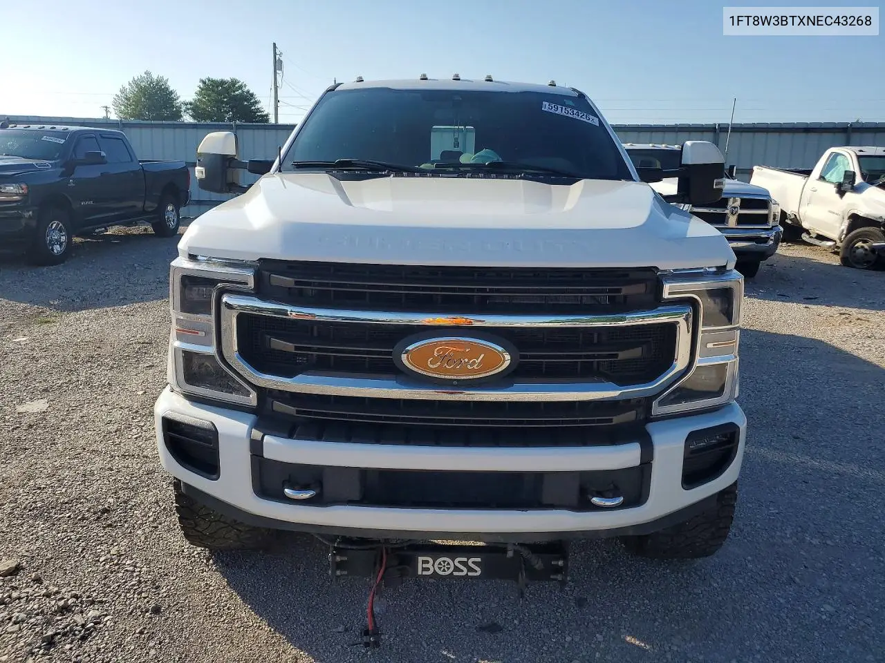 2022 Ford F350 Super Duty VIN: 1FT8W3BTXNEC43268 Lot: 59153426