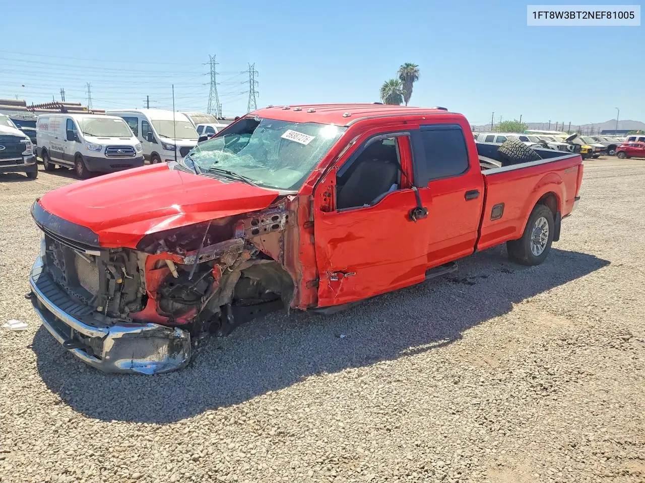 2022 Ford F350 Super Duty VIN: 1FT8W3BT2NEF81005 Lot: 59387276