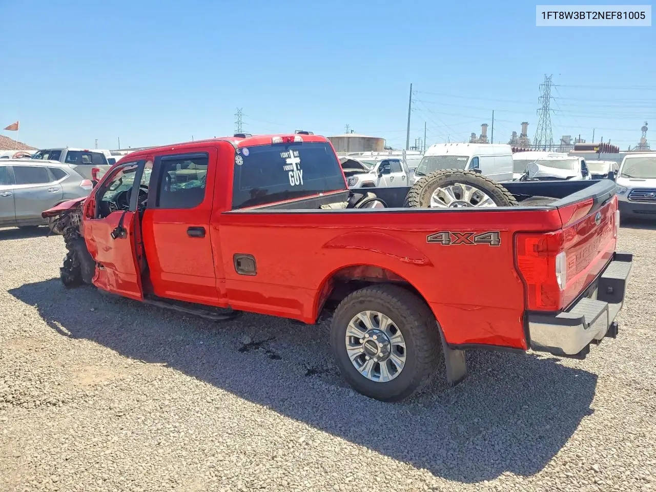 2022 Ford F350 Super Duty VIN: 1FT8W3BT2NEF81005 Lot: 59387276