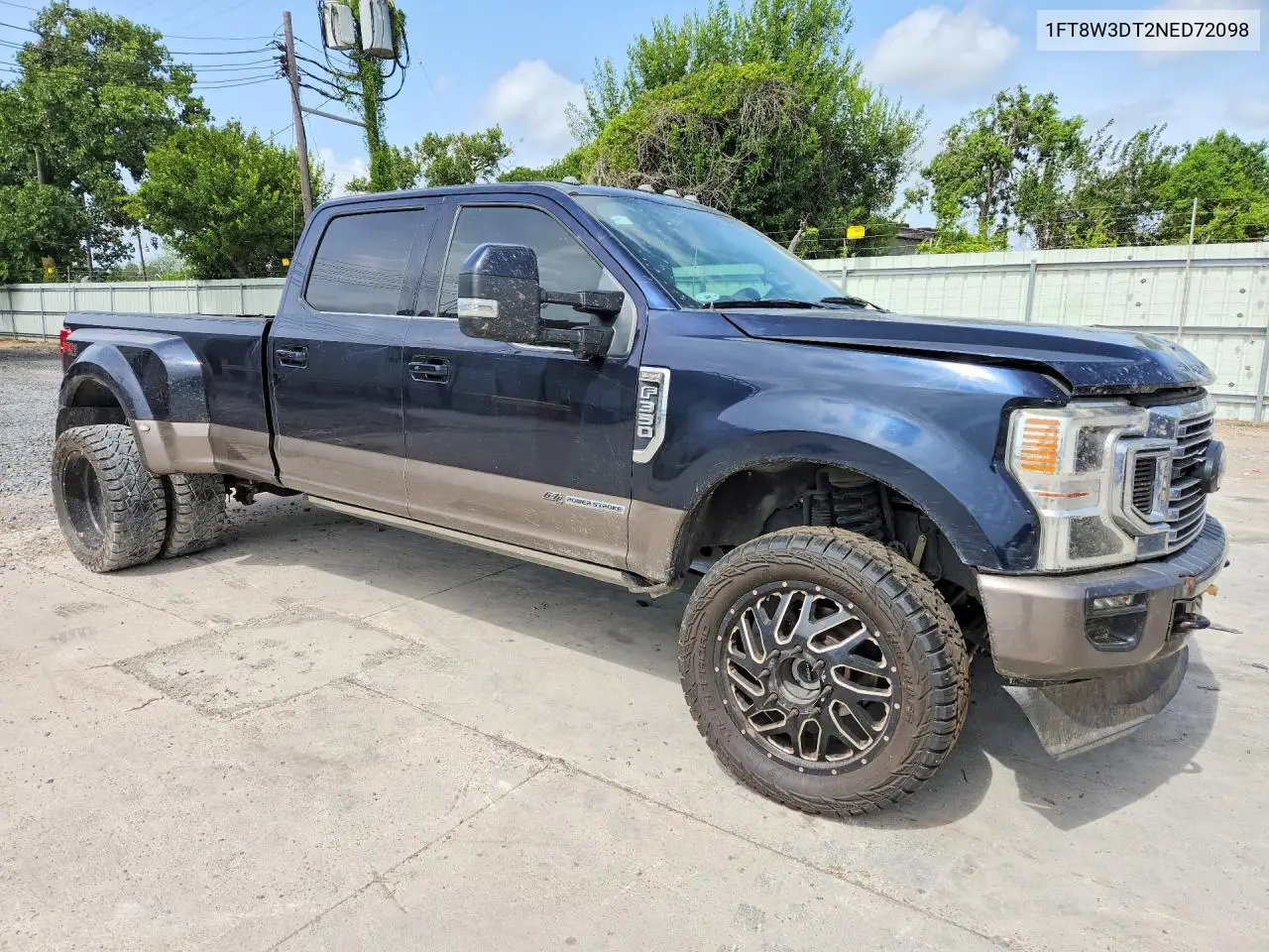 2022 Ford F350 Super Duty VIN: 1FT8W3DT2NED72098 Lot: 61569126