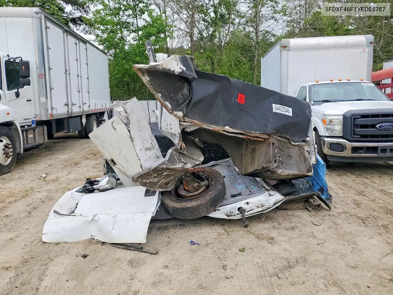 2000 Ford F450 Super Duty VIN: 1FDXF46F1YED85787 Lot: 54422546
