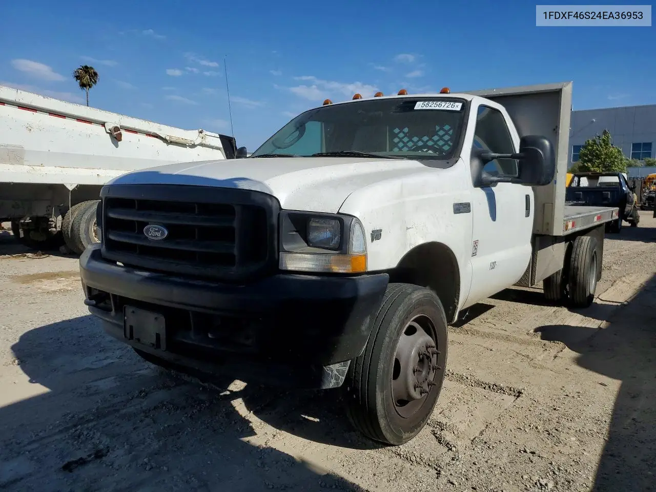 2004 Ford F450 Super Duty Flatbed Truck VIN: 1FDXF46S24EA36953 Lot: 58256726