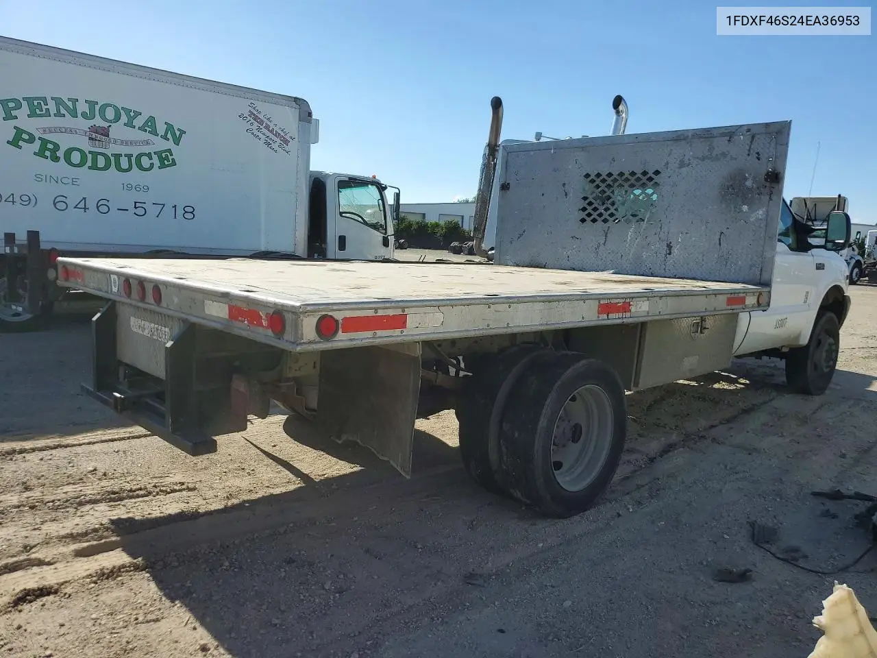 2004 Ford F450 Super Duty Flatbed Truck VIN: 1FDXF46S24EA36953 Lot: 58256726