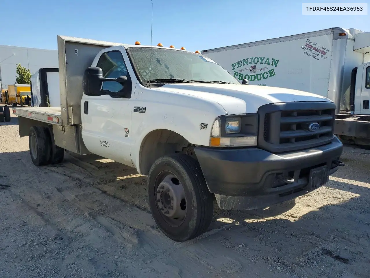 2004 Ford F450 Super Duty Flatbed Truck VIN: 1FDXF46S24EA36953 Lot: 58256726