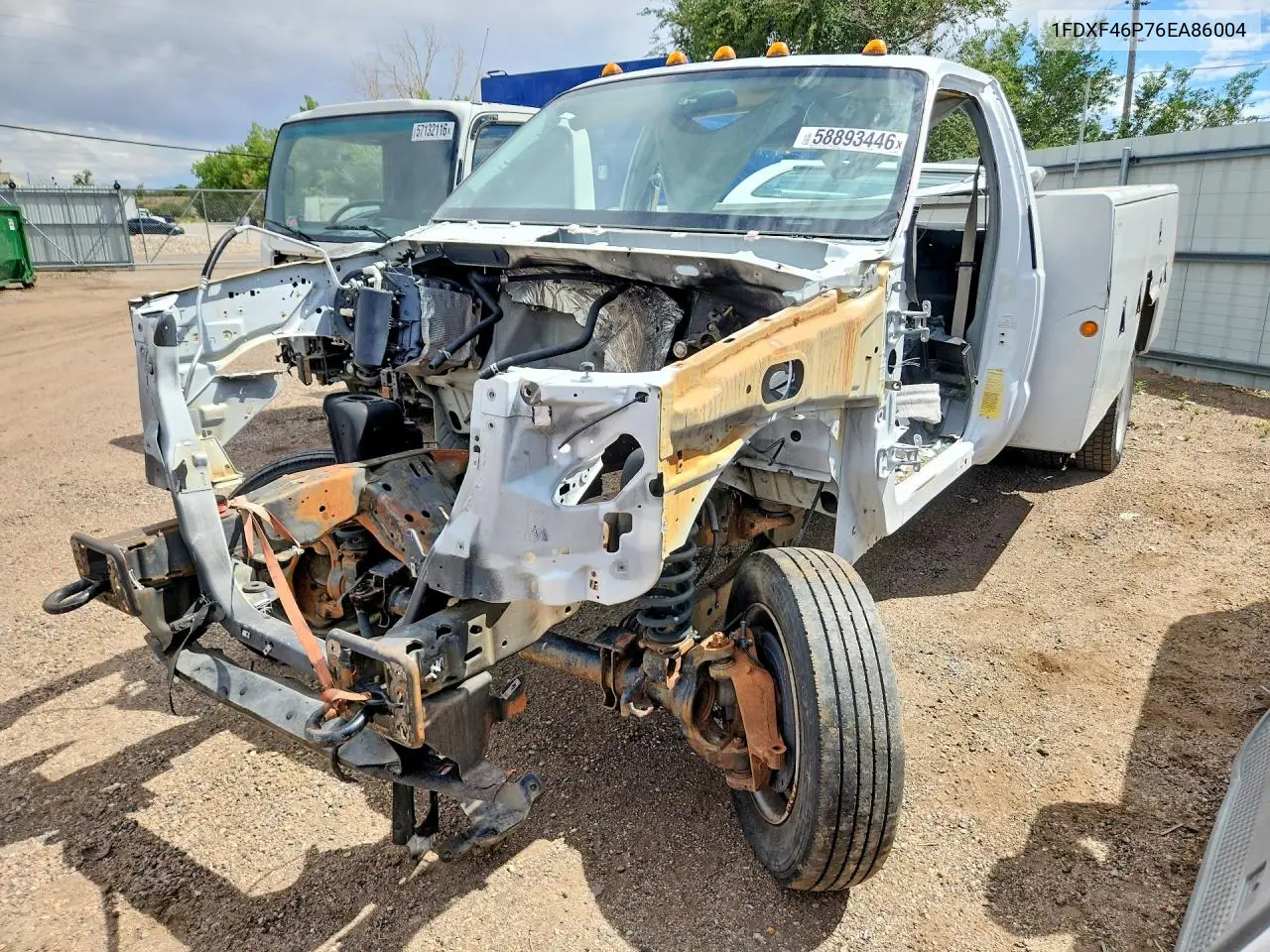 2006 Ford F450 Super Duty VIN: 1FDXF46P76EA86004 Lot: 58893446