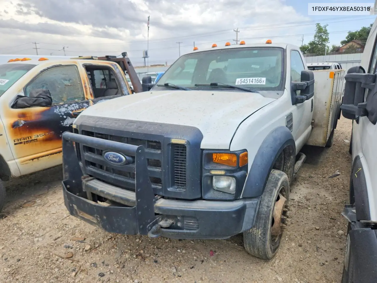 2008 Ford F450 Super Duty VIN: 1FDXF46YX8EA50318 Lot: 61968826