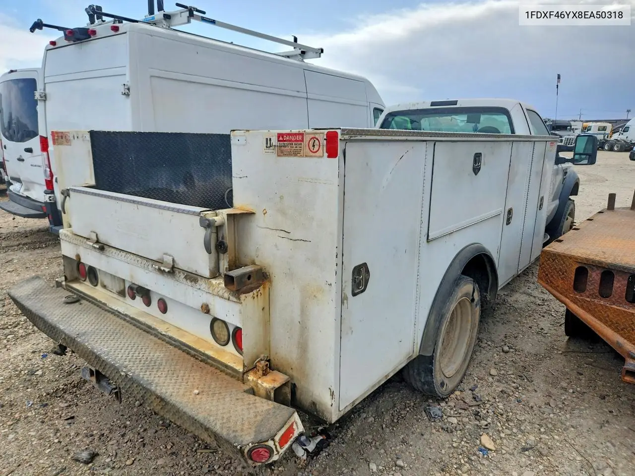 2008 Ford F450 Super Duty VIN: 1FDXF46YX8EA50318 Lot: 61968826