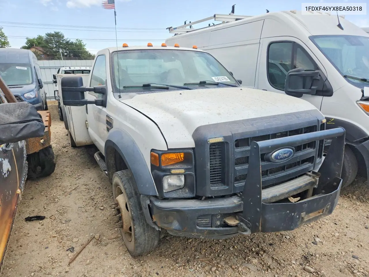 2008 Ford F450 Super Duty VIN: 1FDXF46YX8EA50318 Lot: 61968826