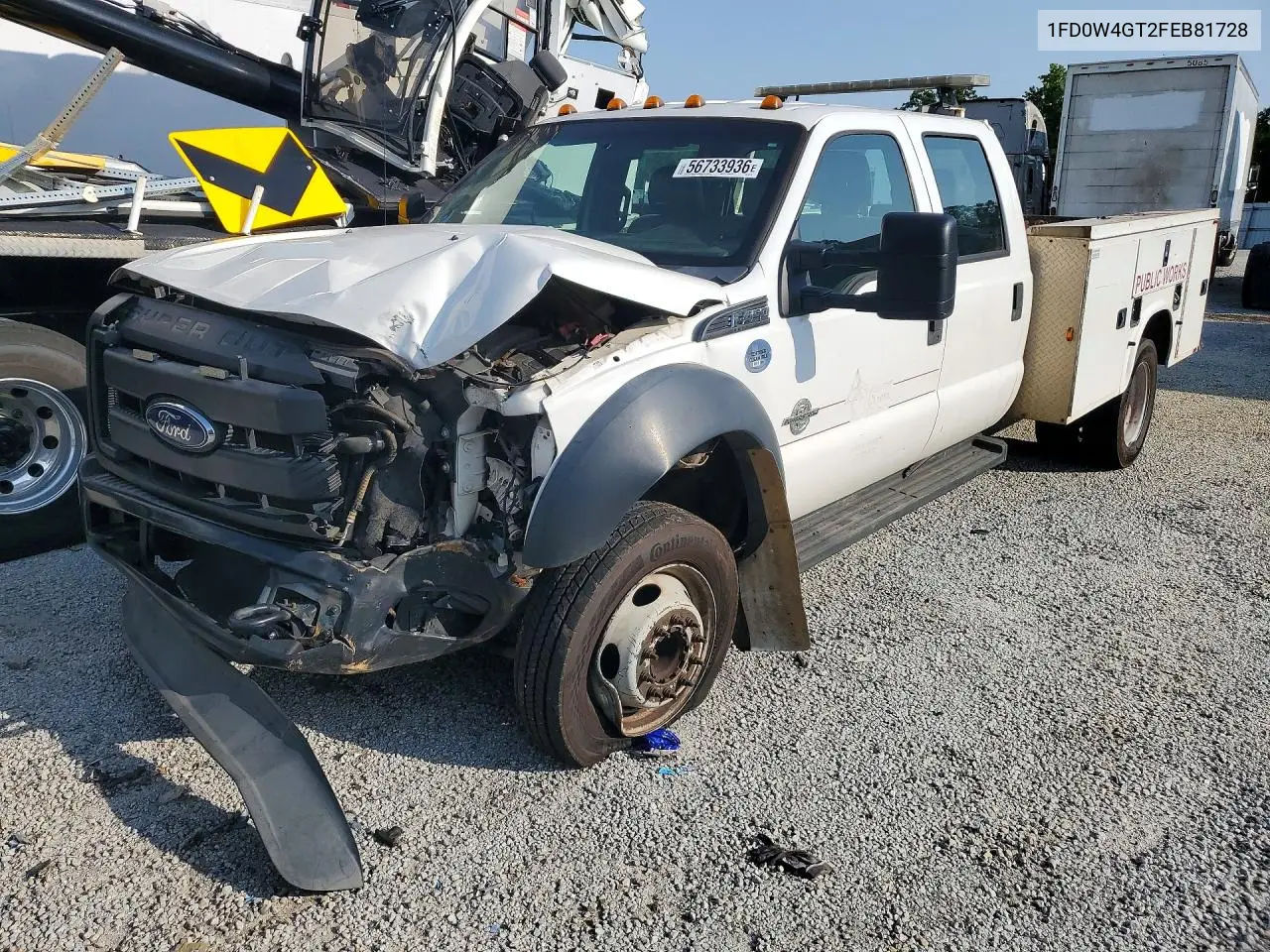 2015 Ford F450 Super Duty VIN: 1FD0W4GT2FEB81728 Lot: 56733936