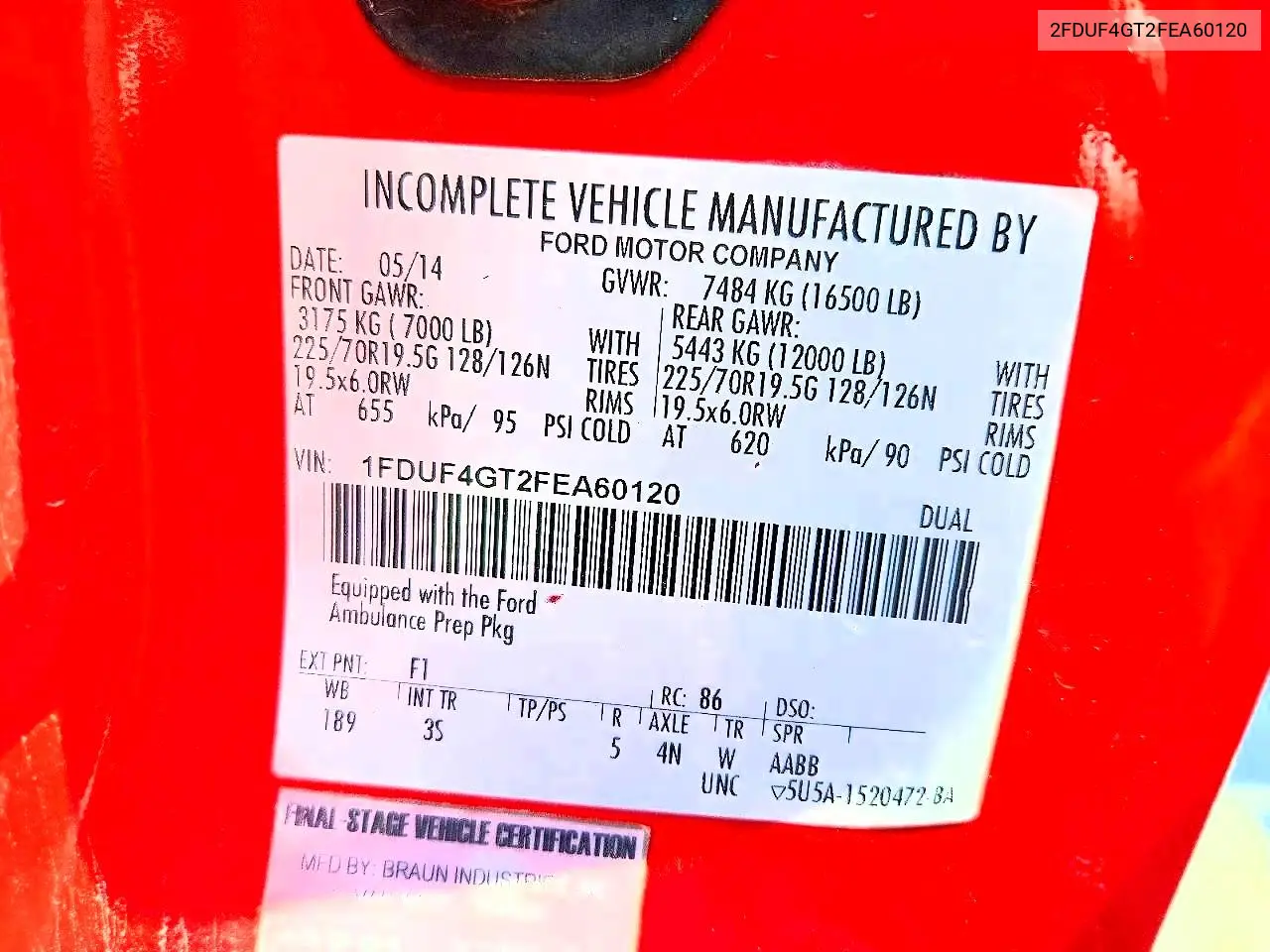 2015 Ford F450 Super - Flat Bed Truck VIN: 1FDUF4GT2FEA60120 Lot: 57385556