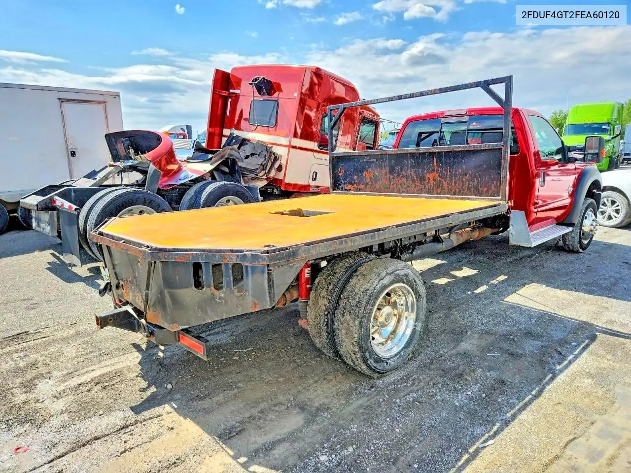 2015 Ford F450 Super - Flat Bed Truck VIN: 1FDUF4GT2FEA60120 Lot: 57385556