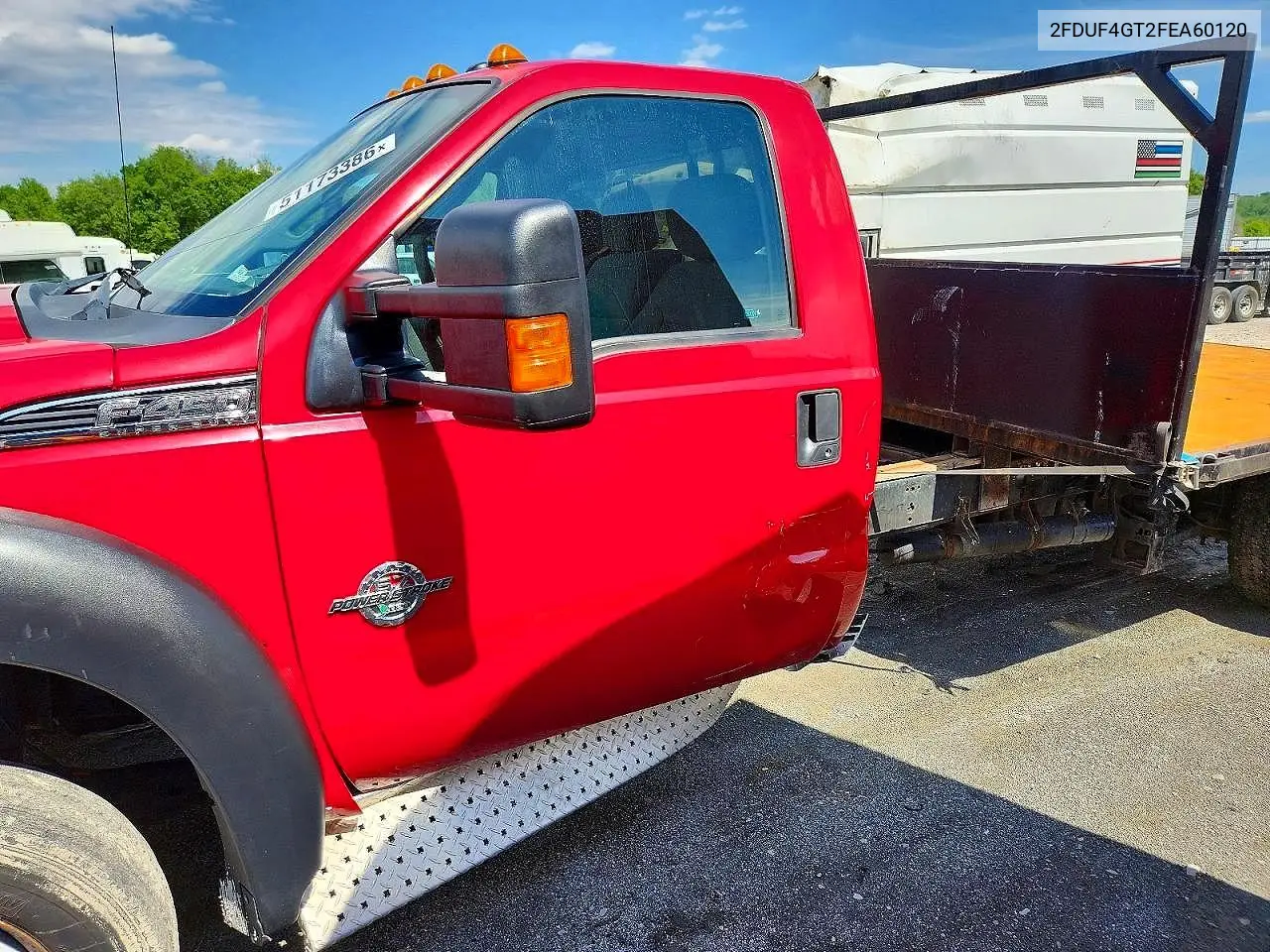 2015 Ford F450 Super - Flat Bed Truck VIN: 1FDUF4GT2FEA60120 Lot: 57385556