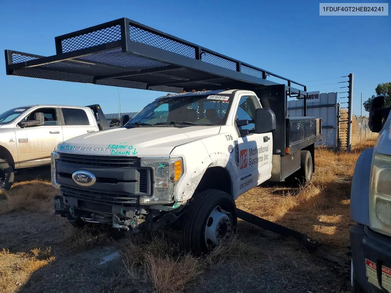 2017 Ford F450 Super Duty VIN: 1FDUF4GT2HEB24241 Lot: 59164916
