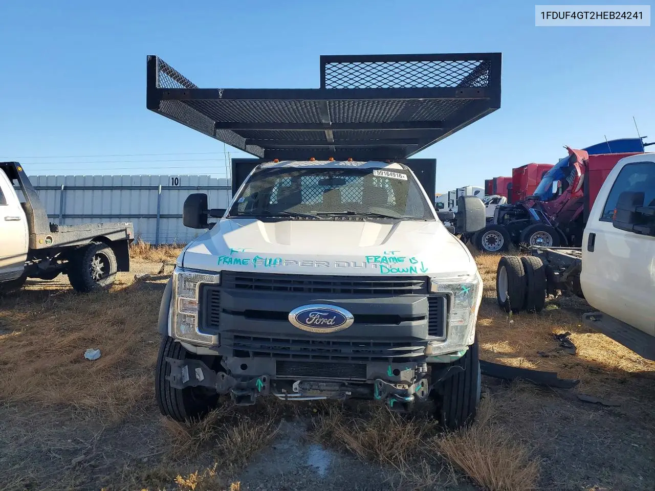 2017 Ford F450 Super Duty VIN: 1FDUF4GT2HEB24241 Lot: 59164916
