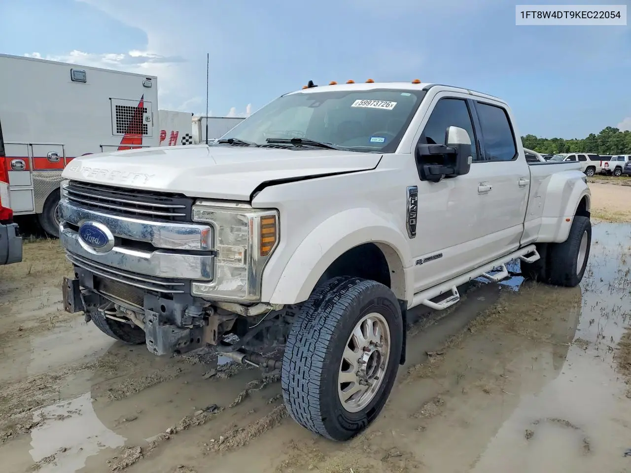 2019 Ford F450 Super Duty VIN: 1FT8W4DT9KEC22054 Lot: 59973726