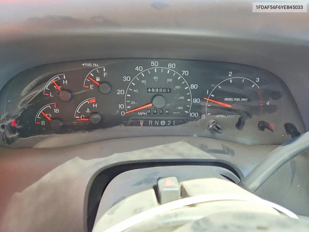 2000 Ford F550 Super Duty VIN: 1FDAF56F6YEB45033 Lot: 56196796