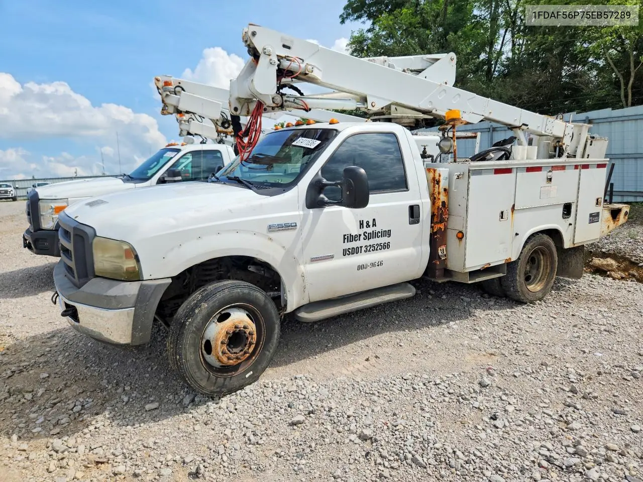 2005 Ford F550 Super Duty VIN: 1FDAF56P75EB57289 Lot: 61411636