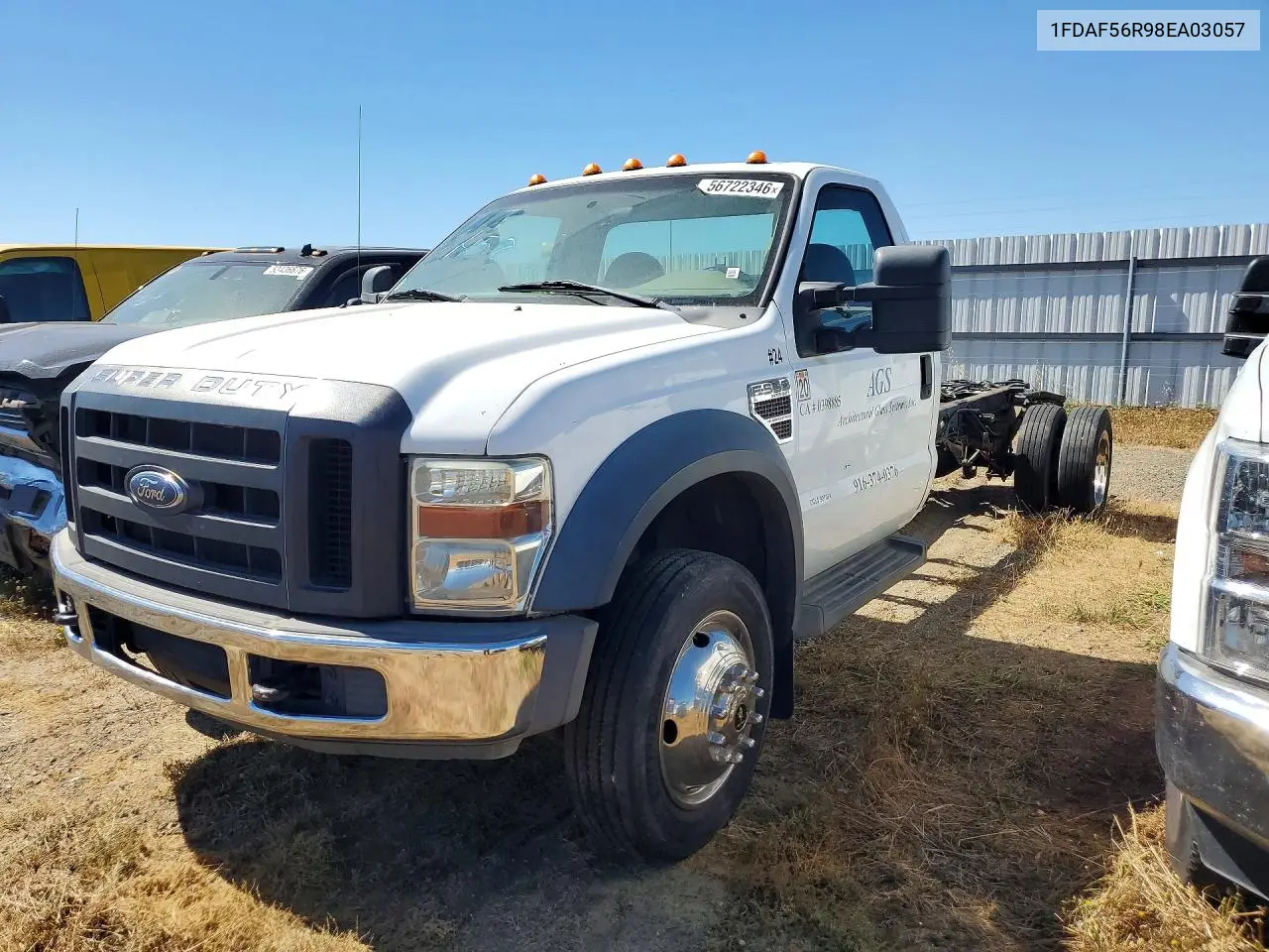 2008 Ford F550 Super Duty VIN: 1FDAF56R98EA03057 Lot: 56722346