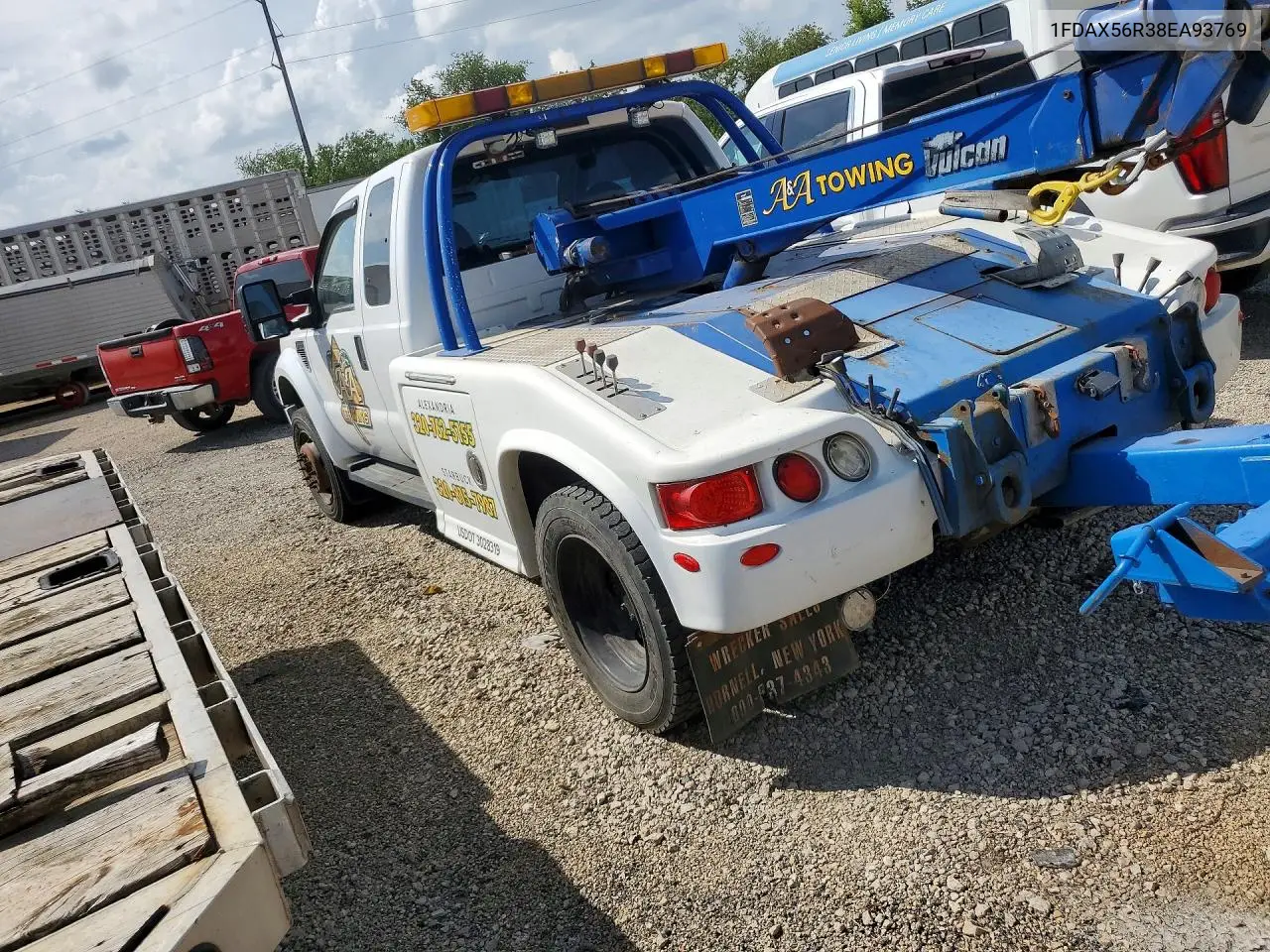 2008 Ford F550 Super Duty VIN: 1FDAX56R38EA93769 Lot: 58783526