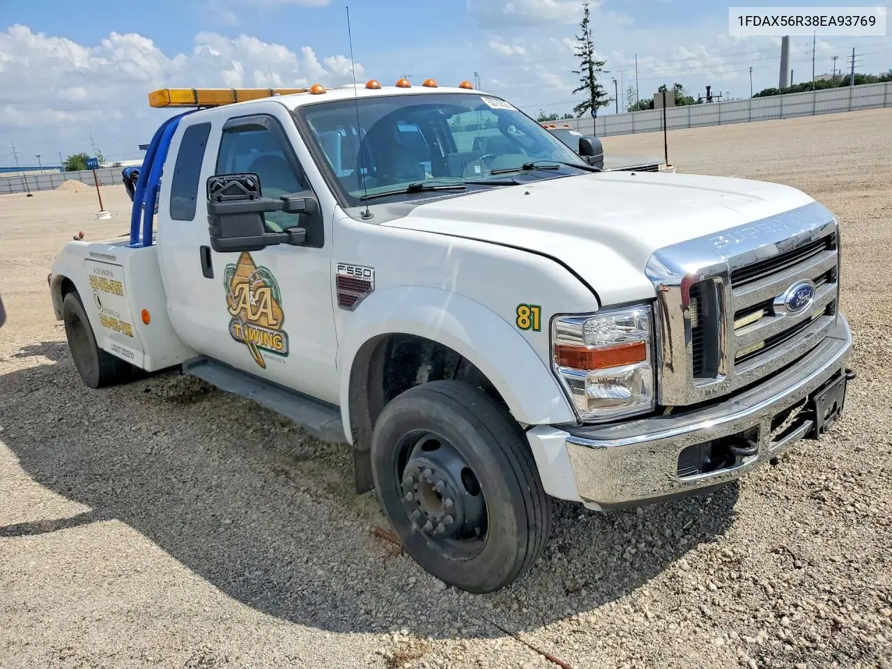 2008 Ford F550 Super Duty VIN: 1FDAX56R38EA93769 Lot: 58783526