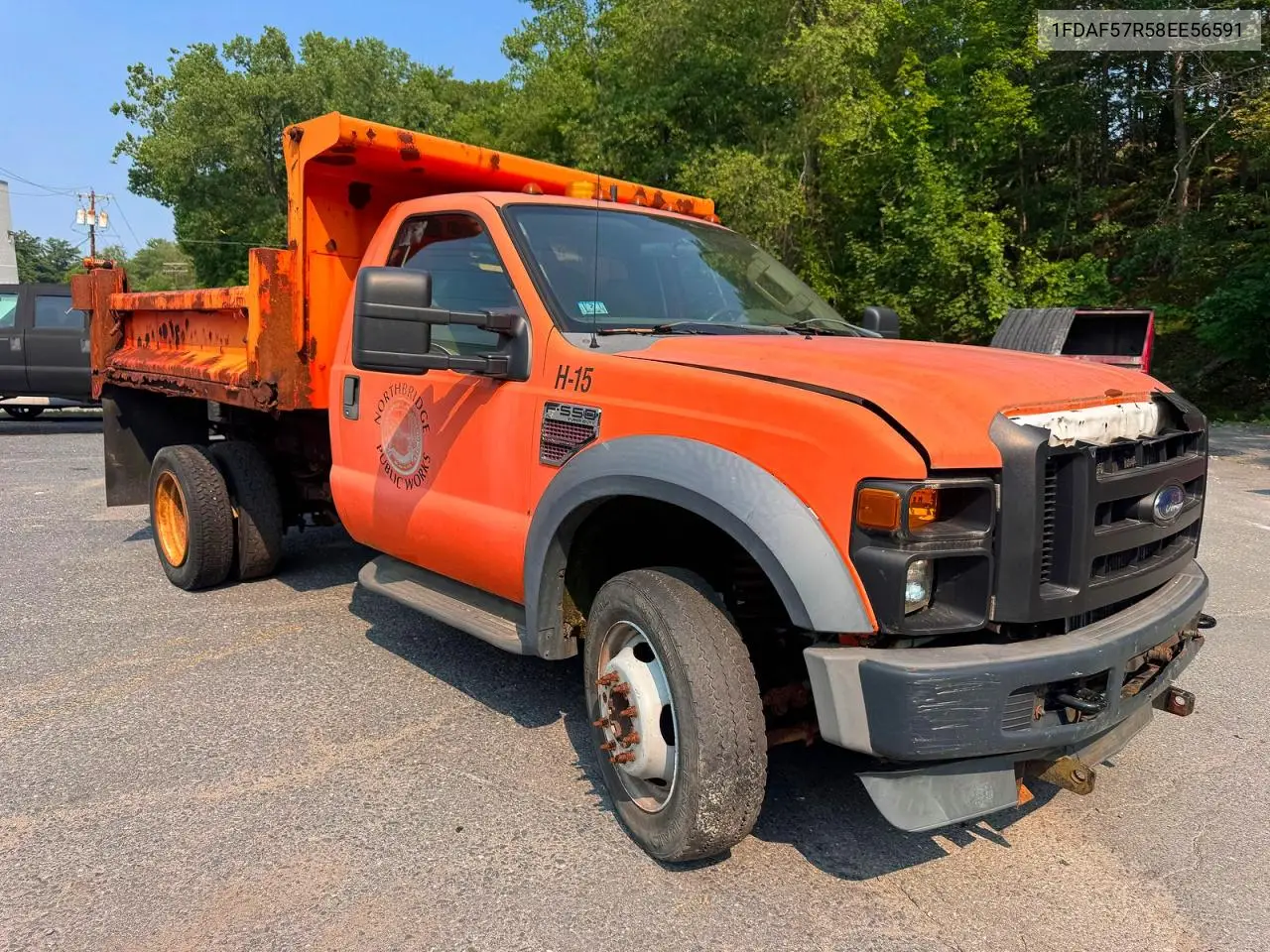 2008 Ford F550 Super Duty VIN: 1FDAF57R58EE56591 Lot: 61569556