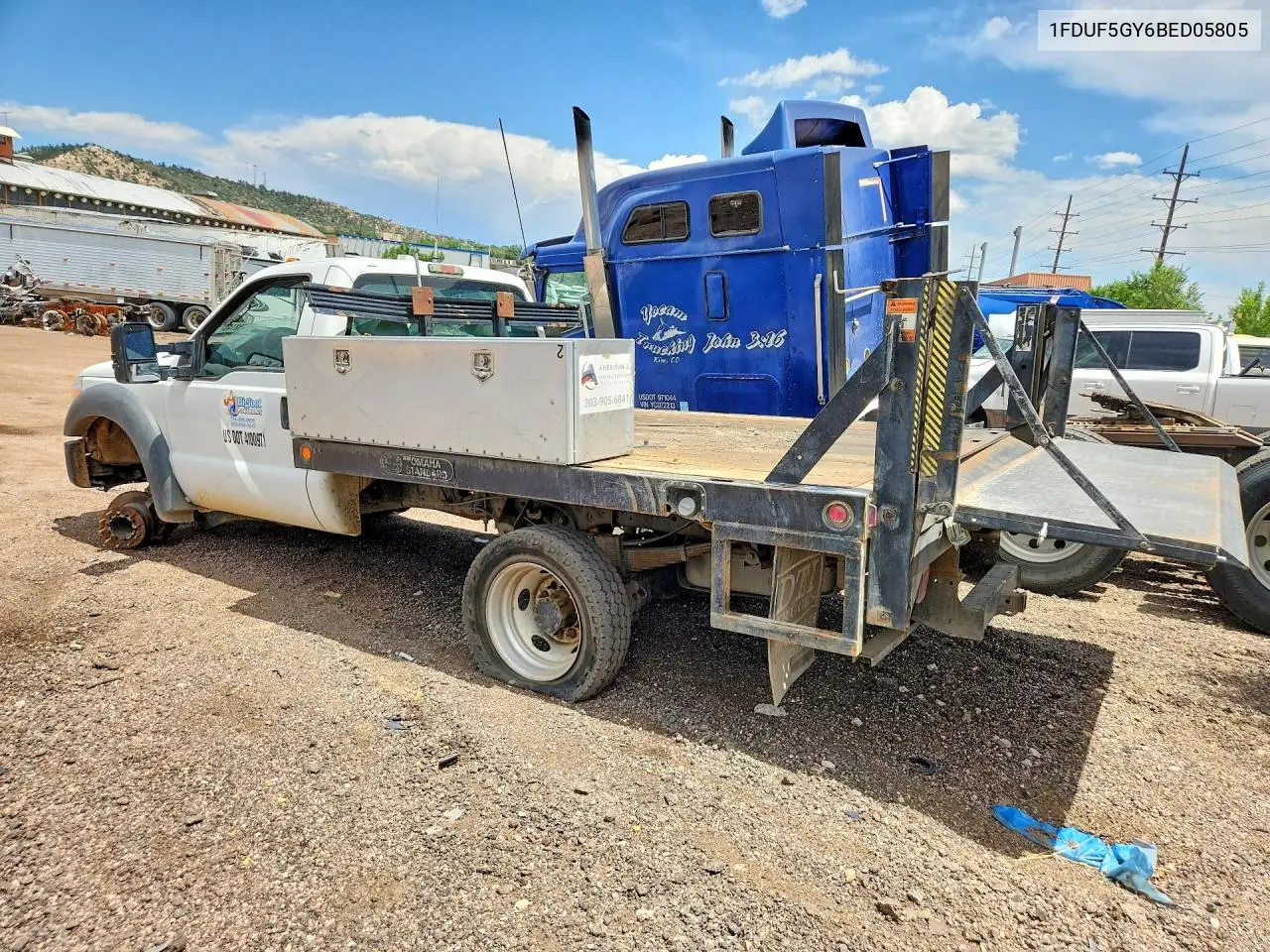 2011 Ford F550 Super - Flat Bed Truck VIN: 1FDUF5GY6BED05805 Lot: 57488146