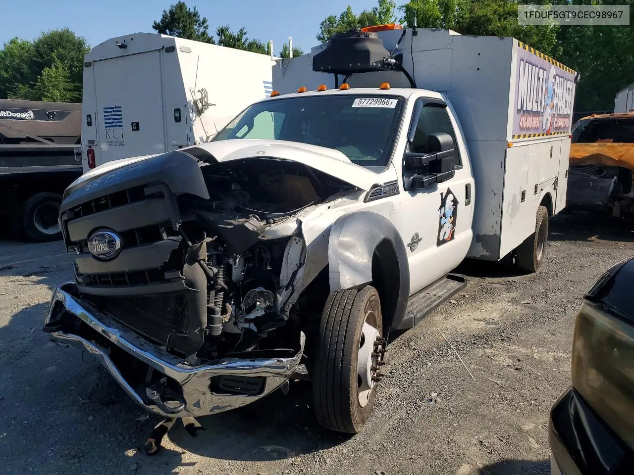 2012 Ford F550 Super Duty VIN: 1FDUF5GT9CEC98967 Lot: 57729966