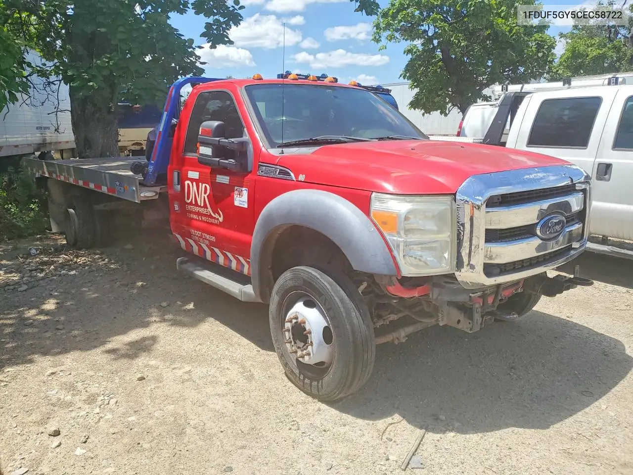 2012 Ford F550 Super Duty VIN: 1FDUF5GY5CEC58722 Lot: 60469586