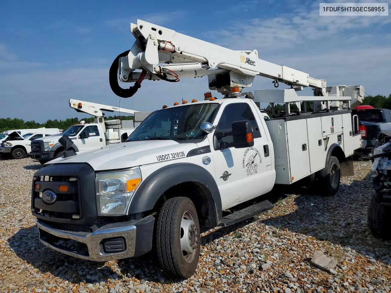 2016 Ford F550 Super Duty Bucket Truck VIN: 1FDUF5HT5GEC58955 Lot: 57008256