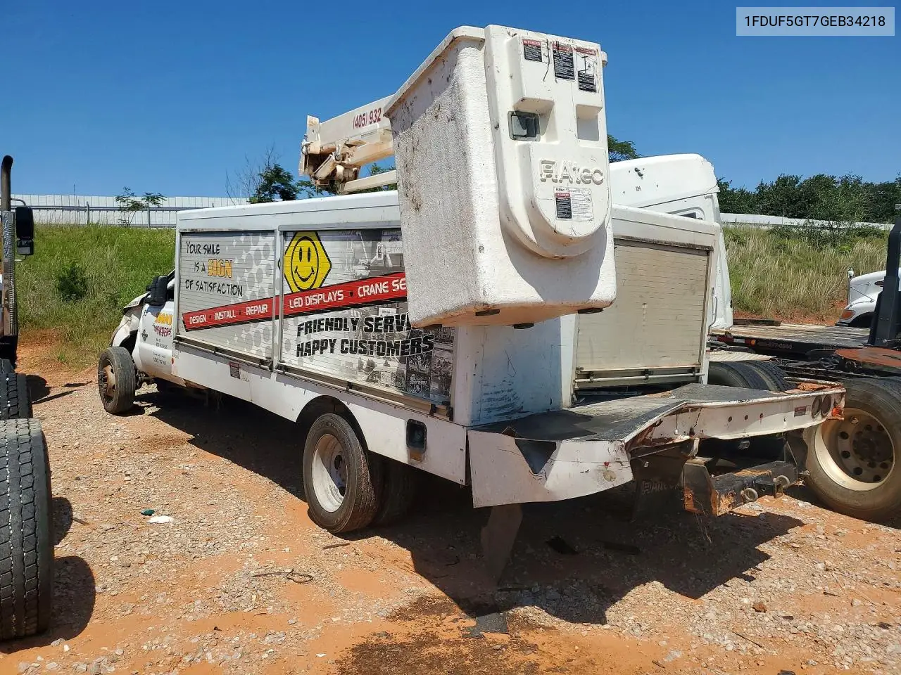 2016 Ford F550 Super Duty Bucket Truck VIN: 1FDUF5GT7GEB34218 Lot: 60037956