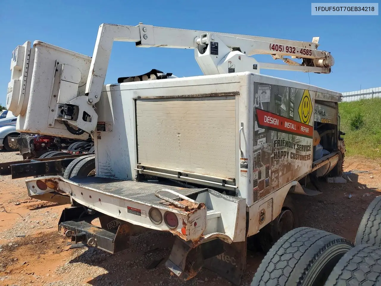 2016 Ford F550 Super Duty Bucket Truck VIN: 1FDUF5GT7GEB34218 Lot: 60037956
