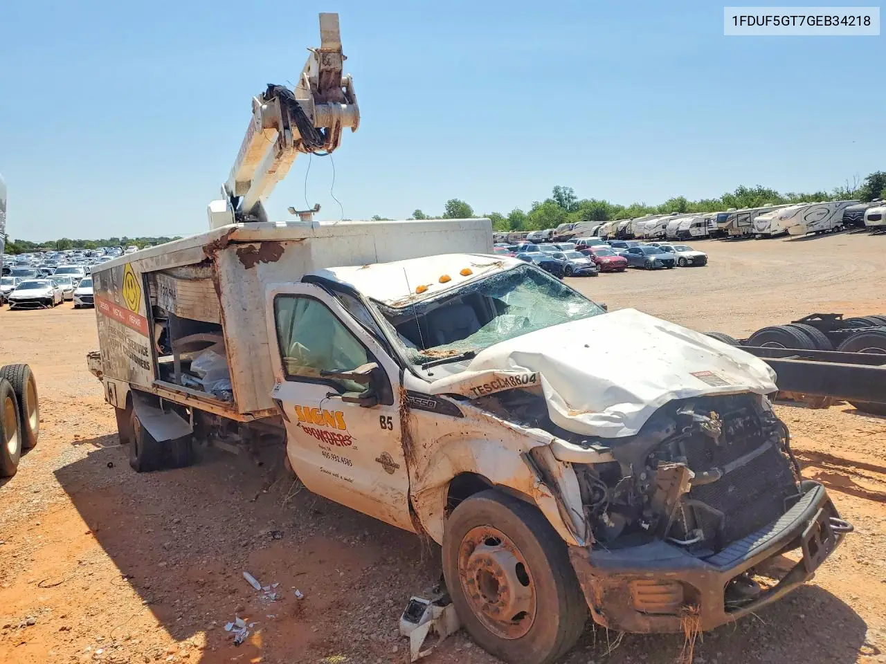 2016 Ford F550 Super Duty Bucket Truck VIN: 1FDUF5GT7GEB34218 Lot: 60037956