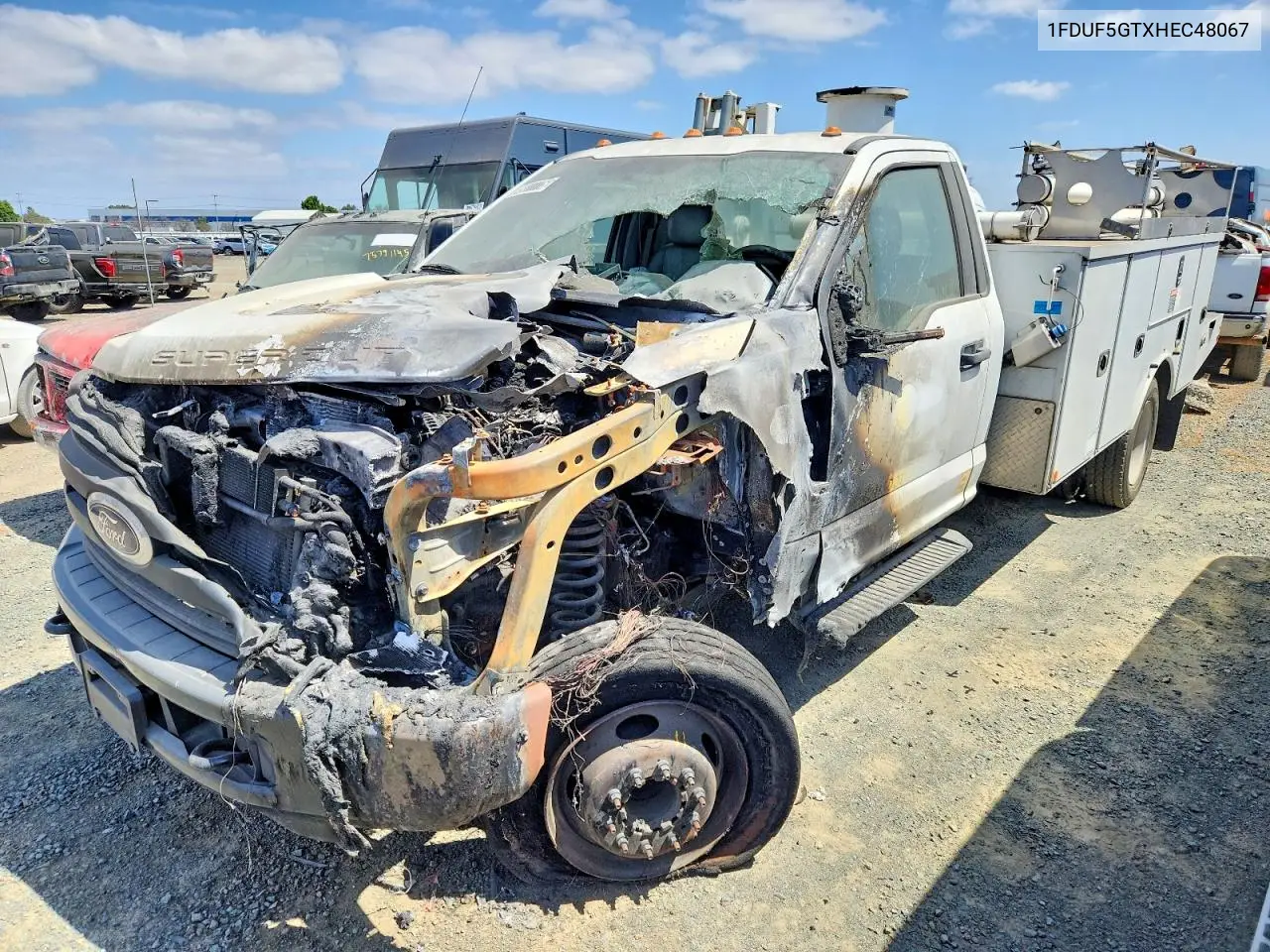 2017 Ford F550 Super Duty Cable Placer Bucket Truck VIN: 1FDUF5GTXHEC48067 Lot: 49377776