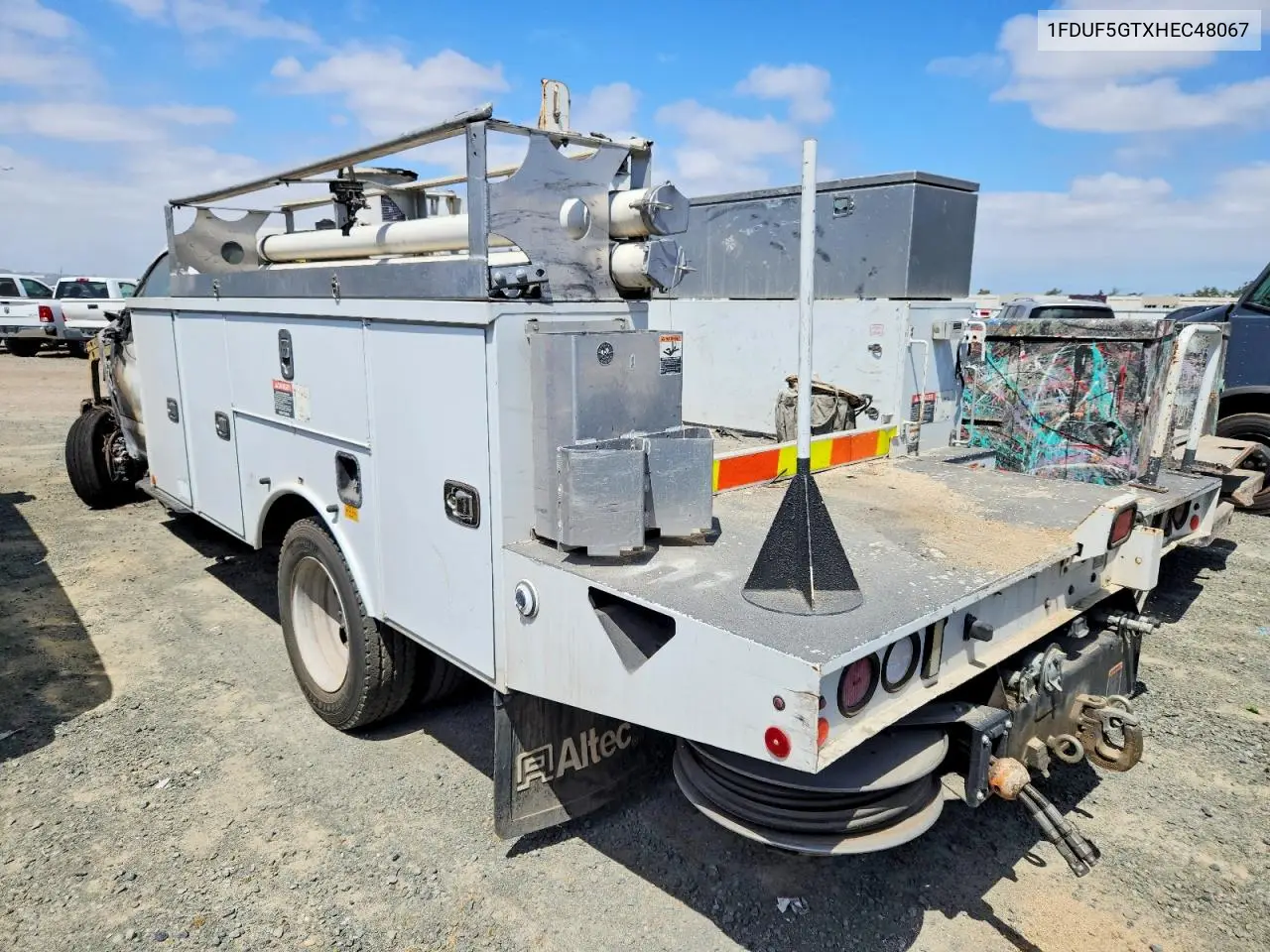 2017 Ford F550 Super Duty Cable Placer Bucket Truck VIN: 1FDUF5GTXHEC48067 Lot: 49377776