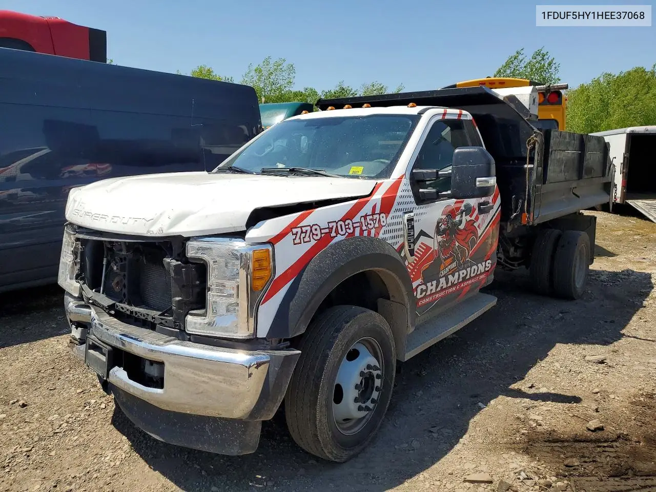 2017 Ford F550 Super Duty Dump Truck VIN: 1FDUF5HY1HEE37068 Lot: 53439546