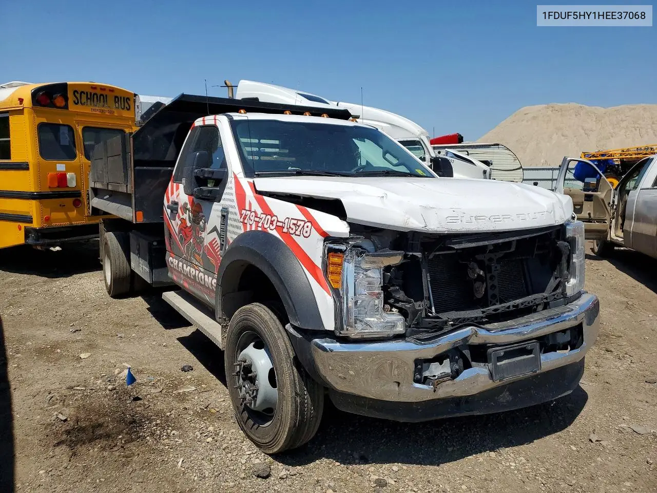 2017 Ford F550 Super Duty Dump Truck VIN: 1FDUF5HY1HEE37068 Lot: 53439546