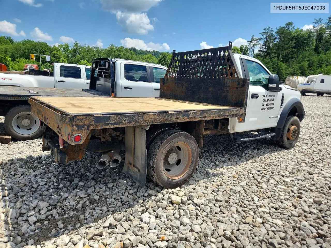 2018 Ford F550 Super Duty VIN: 1FDUF5HT6JEC47003 Lot: 58362696