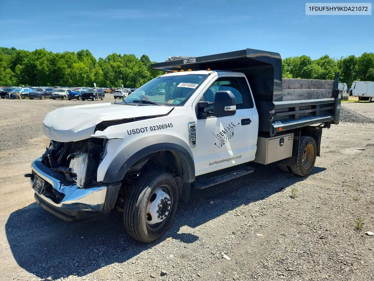 2019 Ford F550 Super Duty Dump Truck VIN: 1FDUF5HY9KDA21072 Lot: 55314006